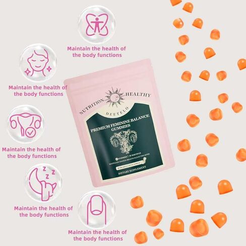 Premium Feminine Balance Gummies for Women - Hawaiian Pineapple Flavor for Women pH Balance & Digestive Health, Immune Support, Non-GMO, Vegetarian Friendly - 60 C in Saudi Arabia