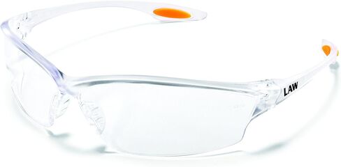 MCR Safety Glasses LW219 Indoor Outdoor Clear Mirror Lens with Scratch Resistant Coating, No Metal Parts, 1 Pair in Kuwait
