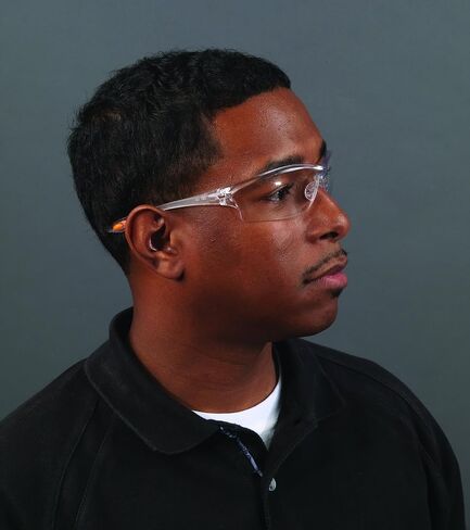 MCR Safety Glasses LW219 Indoor Outdoor Clear Mirror Lens with Scratch Resistant Coating, No Metal Parts, 1 Pair in Kuwait