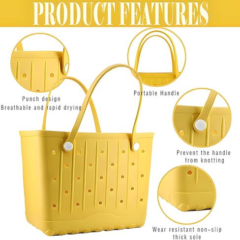 Large Rubber Beach Bag Travel Totes Mens Womens Waterproof Rubber Beach Tote for Work, Picnics, Shopping, Outdoor in Saudi Arabia