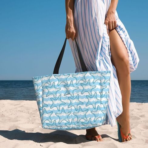 Waterproof Beach Tote Pool Bags for Women Ladies Extra Large Gym Tote Bag for Weekender Travel with Small Pouch in Saudi Arabia