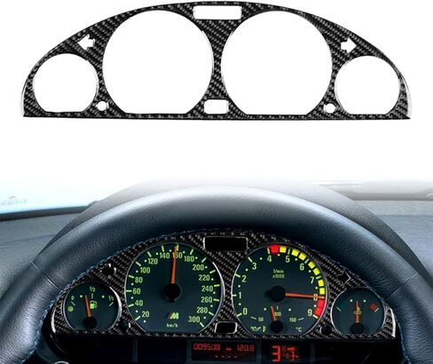 Cnfang4 1PC Car Interior Console Dashboard Gauge Panel Cover Trim Decoration Carbon Fiber Black for BMW 3 Series E46 1998-2005 in Saudi Arabia