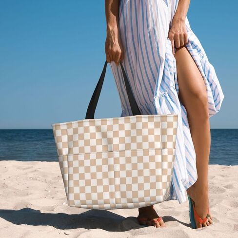 Waterproof Beach Tote Pool Bags for Women Ladies Extra Large Gym Tote Bag for Weekender Travel with Small Pouch in Saudi Arabia