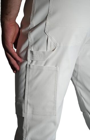 054 PRO Painter's Work Pants, Ghost White ActionFlex DX Performance, Knee Pad Compatible Inserts Included in Saudi Arabia