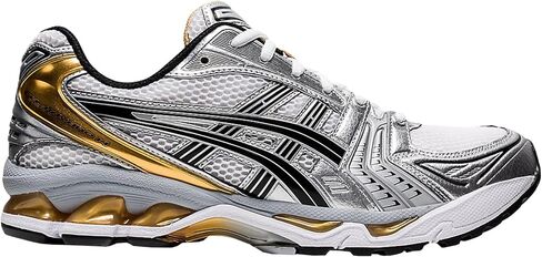 حذاء ASICS للرجال Gel-Kayano 14 أبيض/ذهبي نقي أبيض/ذهبي نقي 1201A019 102 - مقاس 8.5 in Kuwait