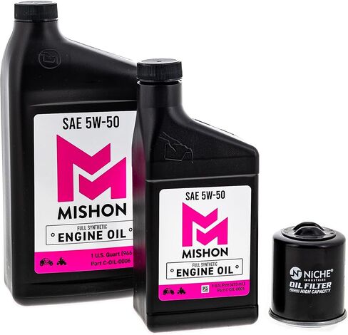 MISHON Engine Oil Change Kit for Polaris Sawtooth Phoenix 200 5W-50 Full-Synthetic in Saudi Arabia