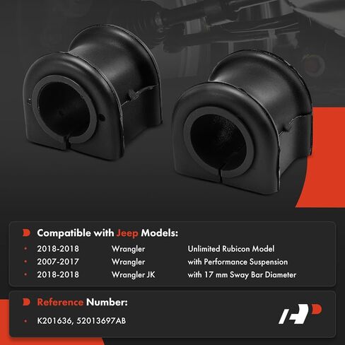 مجموعة جلبة A-Premium 2 × من الخلف إلى الإطار، متوافقة مع Jeep Wrangler 2007-2018، Wrangler JK 2018 in Saudi Arabia