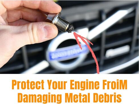 Oil Drain Plug M14 x 1.5MM Stainless Steel Magnetic Engine With High-Temperature Neodymium Magnet And Washer Fits Acura, Audi, Chevrolet, Chrysler, Dodge, Ford, Honda, Hyundai, Jeep, Kia in Kuwait