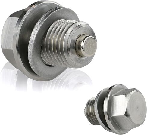 Oil Drain Plug M14 x 1.5MM Stainless Steel Magnetic Engine With High-Temperature Neodymium Magnet And Washer Fits Acura, Audi, Chevrolet, Chrysler, Dodge, Ford, Honda, Hyundai, Jeep, Kia in Kuwait