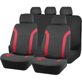 Car Seat Cover Full Sets, 9PCS Waterproof Vehicle Front and Rear Split Bench Covers with 3D Foam Back Support, Breathable Auto Seat Protective Accessories, Universal for SUV RV Truck (Blue) in Kuwait