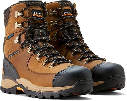 ARIAT Men's Endeavor 8" Waterproof Insulated Carbon Toe Work Boot Industrial in Saudi Arabia