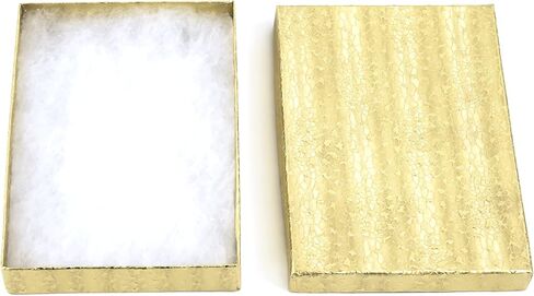صندوق عرض مجوهرات ذهبي أو فضي (6 بوصة طول × 4 بوصة عرض × 1 بوصة ارتفاع) (الكمية 1) (1، ذهبي) in Kuwait