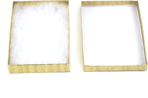 صندوق عرض مجوهرات ذهبي أو فضي (6 بوصة طول × 4 بوصة عرض × 1 بوصة ارتفاع) (الكمية 1) (1، ذهبي) in Kuwait