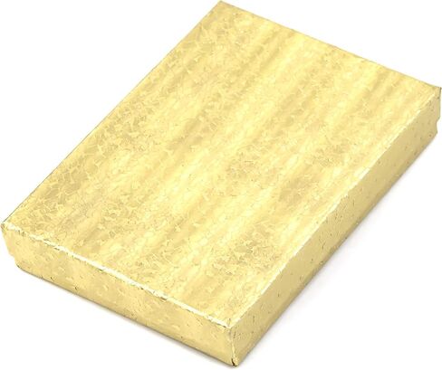 صندوق عرض مجوهرات ذهبي أو فضي (6 بوصة طول × 4 بوصة عرض × 1 بوصة ارتفاع) (الكمية 1) (1، ذهبي) in Kuwait
