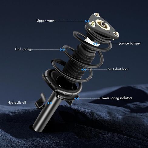 ASAPE 2PCS Front Complete Struts Assembly w/Coil Spring and 2PCS Rear Shock Absorber Fit for 2006-2010 for Mazda 5 2004-2009 for Mazda 3 Replace OE 172264 172263 5607 in Saudi Arabia