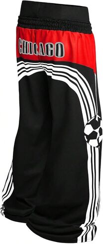 Men's Y2k Baggy Sweatpants Punk Letter Graphic Double Waist Wide Leg Jogging Pants in Saudi Arabia
