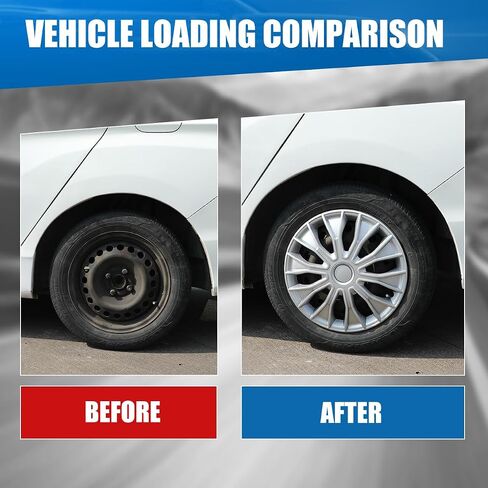 غطاء حافة العجلة العالمي مقاس 15 بوصة من WOLFSTORM، أغطية إطارات من طلاء Premiu Lacquer Snap On Car Truck SUV Hubcaps للسيارات العالمية (4 عبوات) in Saudi Arabia