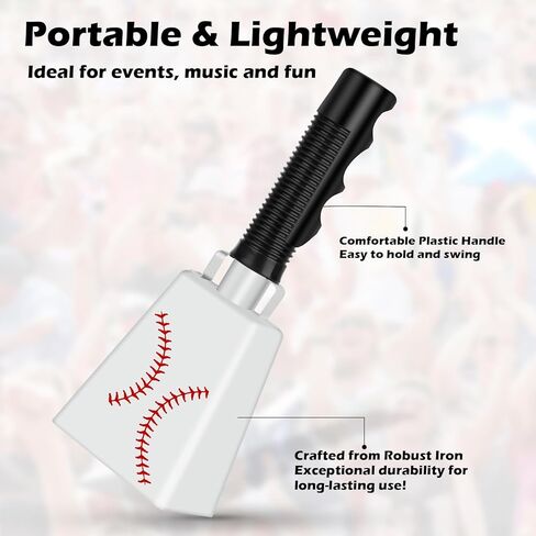 Cow Bell, Cow Bells Noise Makers, Cow Bells for Sporting Events to Make Big Noise, Cowbell with Handle for Football Games, Graduation, Party, school, Farm, Percussion Music(Flag,1 Pcs) in Kuwait