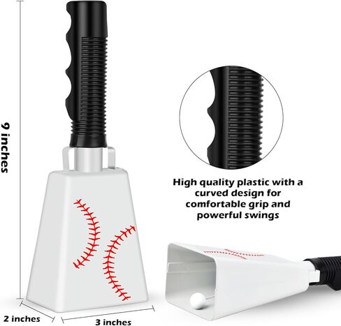 Cow Bell, Cow Bells Noise Makers, Cow Bells for Sporting Events to Make Big Noise, Cowbell with Handle for Football Games, Graduation, Party, school, Farm, Percussion Music(Flag,1 Pcs) in Kuwait