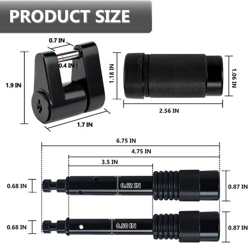 Cenipar Trailer Hitch Lock Set includes Yellow Trailer Locks Ball Hitch, 1/2 Inch and 5/8 Inch Receiver Hitch Pin Lock, 1/4 Inch Golden Trailer Hitch Lock Coupler Locking Pin, Share The Same 2 Keys in Kuwait