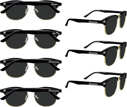 PartyGifts&beyond 7 Pcs Groomsmen Sunglasses, Bachelor Party Favors, Groomsmen Proposal Gifts For Team Groom,Groom Squad in Saudi Arabia