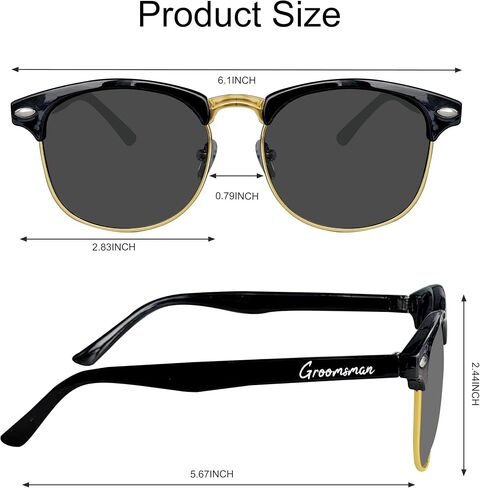 PartyGifts&beyond 7 Pcs Groomsmen Sunglasses, Bachelor Party Favors, Groomsmen Proposal Gifts For Team Groom,Groom Squad in Saudi Arabia