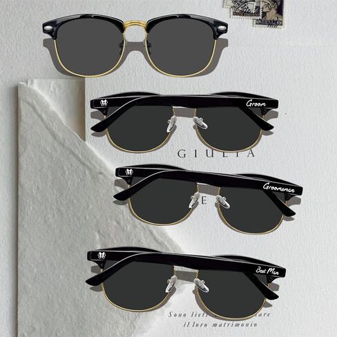 PartyGifts&beyond 7 Pcs Groomsmen Sunglasses, Bachelor Party Favors, Groomsmen Proposal Gifts For Team Groom,Groom Squad in Saudi Arabia