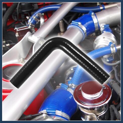 19mm 0.75" ID 90 Degree Elbow Silicone Reducer Hose Pipe Bend Turbo Water Intercooler Black Stylish Design in Saudi Arabia