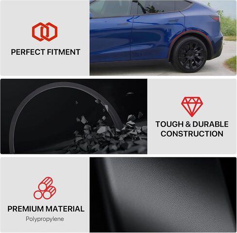 Rear Right Side Wheel Arch Molding Fender Flare Compatible with 2020 2021 2022 Tesla Model Y | 1494188-00-B 149418800B 1494164-00-B in Saudi Arabia