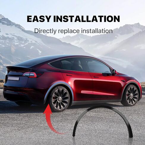 Rear Right Side Wheel Arch Molding Fender Flare Compatible with 2020 2021 2022 Tesla Model Y | 1494188-00-B 149418800B 1494164-00-B in Saudi Arabia