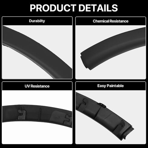 Rear Right Side Wheel Arch Molding Fender Flare Compatible with 2020 2021 2022 Tesla Model Y | 1494188-00-B 149418800B 1494164-00-B in Saudi Arabia