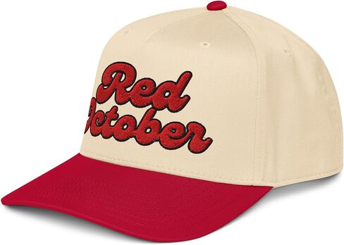 NX1 Retro Red October Philly 2 Tone Hat Embroidered Mid Crown Curved Bill Snapback Philadelphia Cap for Men and Women in Saudi Arabia