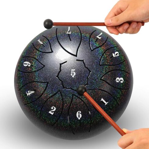 Steel Tongue Drum 6 Inch 11 Notes, C Major Tongue Drum Rain Chime Outside, Chakra Drum for Rain, Rain Drum with mallets for Musical Education Entertainment Zen Meditation Yoga Gifts (navy blue) in Saudi Arabia