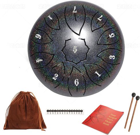Steel Tongue Drum 6 Inch 11 Notes, C Major Tongue Drum Rain Chime Outside, Chakra Drum for Rain, Rain Drum with mallets for Musical Education Entertainment Zen Meditation Yoga Gifts (navy blue) in Saudi Arabia