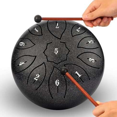 Steel Tongue Drum 6 Inch 11 Notes, C Major Tongue Drum Rain Chime Outside, Chakra Drum for Rain, Rain Drum with mallets for Musical Education Entertainment Zen Meditation Yoga Gifts (navy blue) in Saudi Arabia