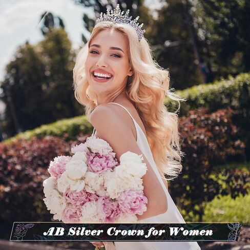 Tiaras and Crowns for Women Princess Crystal Tiara Crown with Comb Rhinestone Hair Accessories for Halloween in Saudi Arabia