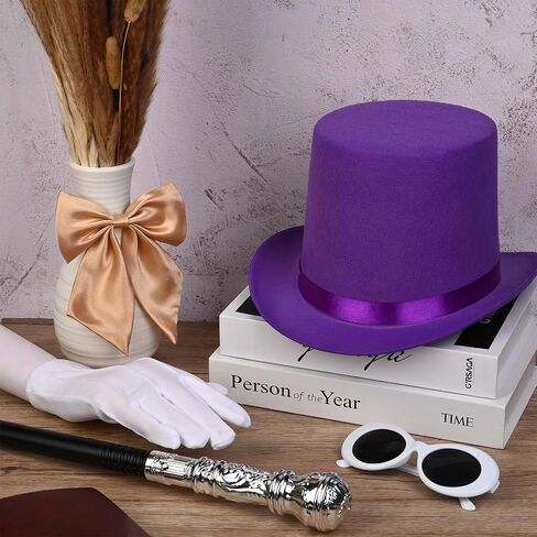 5 Pcs Halloween Chocolate Men Costume Set Include Top Hat,Staff,Gloves Bow Tie and Sunglasses for Men Women Party Dress Up in Saudi Arabia