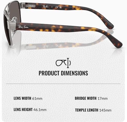 نظارات شمسية Ray-Ban RB3751 مربعة الشكل للرجال والنساء مع مجموعة نظارات RAYBAN الرسمية in Kuwait