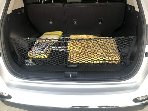 Trunk Organizer Cargo Net for KIA SPORTAGE 2017-2022 - Envelope Style Cargo Net for SUV - Premium Mesh Elastic Car Trunk Organizer Vehicle Carrier Storage–Compatible with KIA SPORTAGE in Saudi Arabia