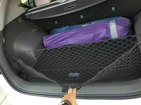 Trunk Organizer Cargo Net for KIA SPORTAGE 2017-2022 - Envelope Style Cargo Net for SUV - Premium Mesh Elastic Car Trunk Organizer Vehicle Carrier Storage–Compatible with KIA SPORTAGE in Saudi Arabia