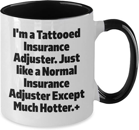 Insurance Adjuster Two Tone Coffee Mug Funny Valentine's Unique Gift for Insurance Adjuster Friends and Family in Saudi Arabia