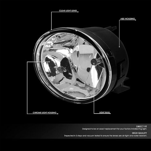 DNA MOTORING FL-ZTL-323-CH Fog Light With Bulbs Driver & Passenger Side Enhance visibility [Compatible with 05-15 Nissan Titan / 05-07 Armada] in Saudi Arabia