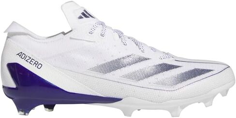 حذاء رياضي لكرة القدم Adizero Electric للرجال من adidas - أرجواني، أبيض - مقاس 14 M in Saudi Arabia
