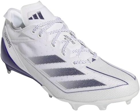 حذاء رياضي لكرة القدم Adizero Electric للرجال من adidas - أرجواني، أبيض - مقاس 14 M in Saudi Arabia