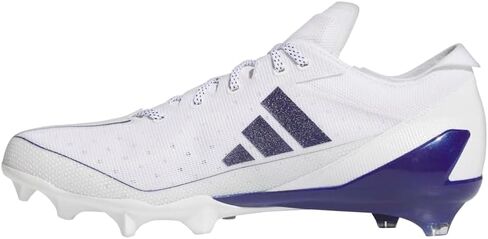 حذاء رياضي لكرة القدم Adizero Electric للرجال من adidas - أرجواني، أبيض - مقاس 14 M in Saudi Arabia