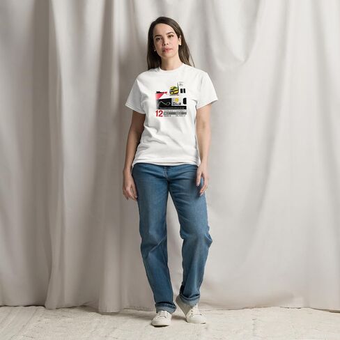 Generic Ayrton Senna Racing MP4-5b World Champion T-Shirt, White in Saudi Arabia
