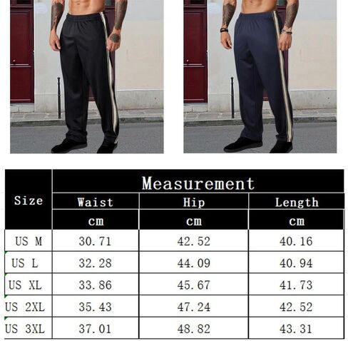 Men's Lightweight Sweatpants Open Bottom Sweat Pants Elastic Waist Straight Leg Athletic Pants in Saudi Arabia