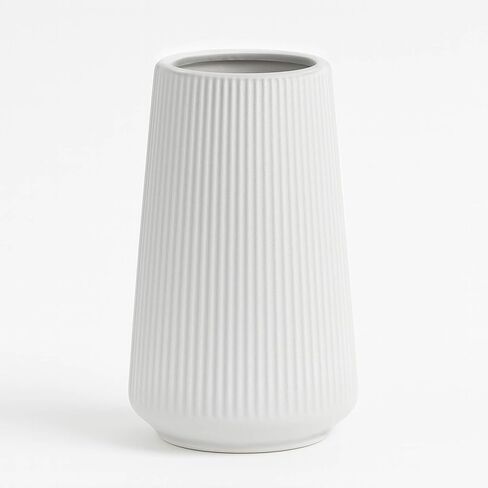 Matte White Ceramic Vase – Frosted Elegant Flower Vase for Pampas Grass, Dried or Fresh Flowers, Modern Minimalist Farmhouse Home Decor for Living Room, Dining Table, Wedding Centerpiece in Saudi Arabia