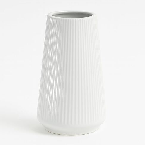 Matte White Ceramic Vase – Frosted Elegant Flower Vase for Pampas Grass, Dried or Fresh Flowers, Modern Minimalist Farmhouse Home Decor for Living Room, Dining Table, Wedding Centerpiece in Saudi Arabia