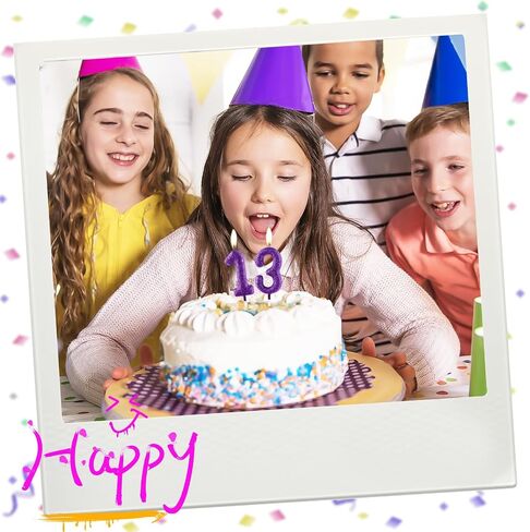 Glitter Purple Birthday Candles,Number 10 Candle,Happy 10th Birthday Candles for Girls Cake Topper Decor,2.36inch Number Candle Party Celebration Anniversary Decoration in Saudi Arabia